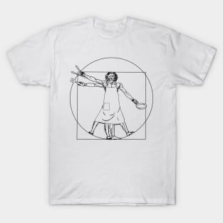 Retro Vitruvian Grill Dad Fathers Day Gifts Funny Grill T-Shirt